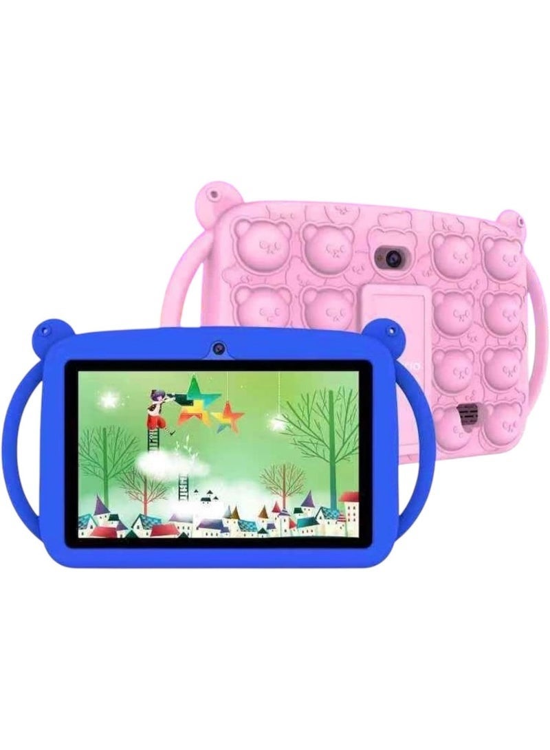 Compare S3 Kids Tablet – 7Inch Display, 128GB Storage, 4GB RAM, 3000mAh Battery, Durable Protective Case, Educational and Entertainment Tablet for Children, Safe and Portable at KSA Price