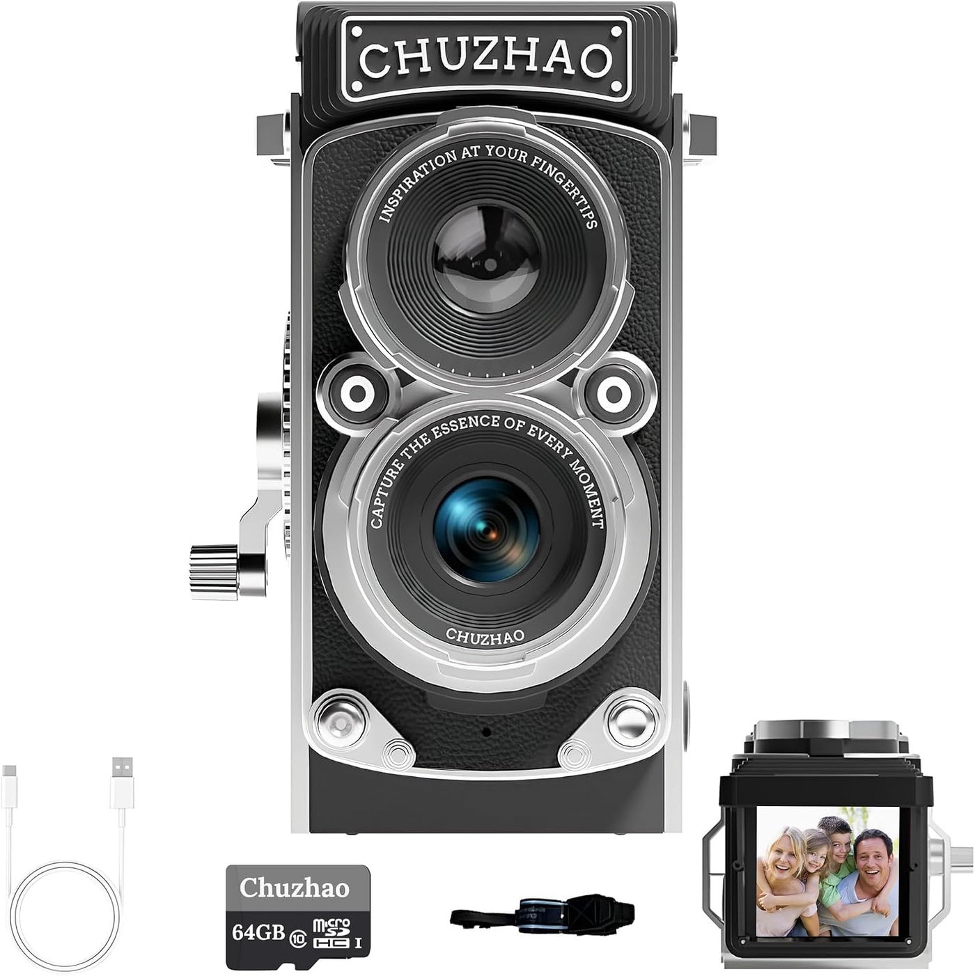 Digital Vintage Mini Camera, 1080P FHD Video, 12MP…