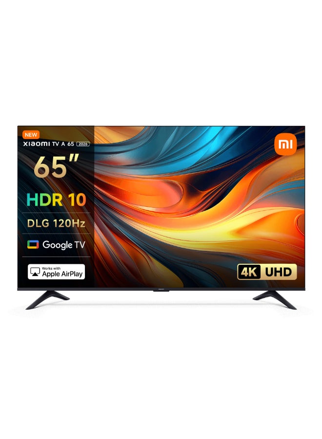Compare Xiaomi TV A 65 2026 Google TV™ 4K UHD image quality, Dolby Audio & DTS:X, Metallic design Epitome of quality, Game Boost mode 120Hz L65MBAME black at KSA Price