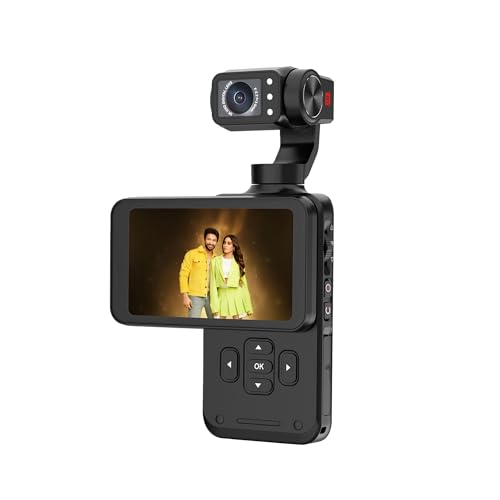 Compare Digitek DAC 202 5K 3Axis Handheld Action Camera with AI Face Tracking, 3.5” Rotating Screen, 48MP Sensor, WiFi, Night Vision & External Mic Support at KSA Price