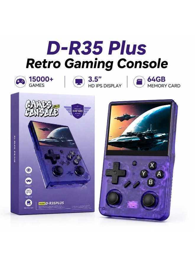 D-R35 Plus Retro Handheld Gaming Console 3.5 Inch…