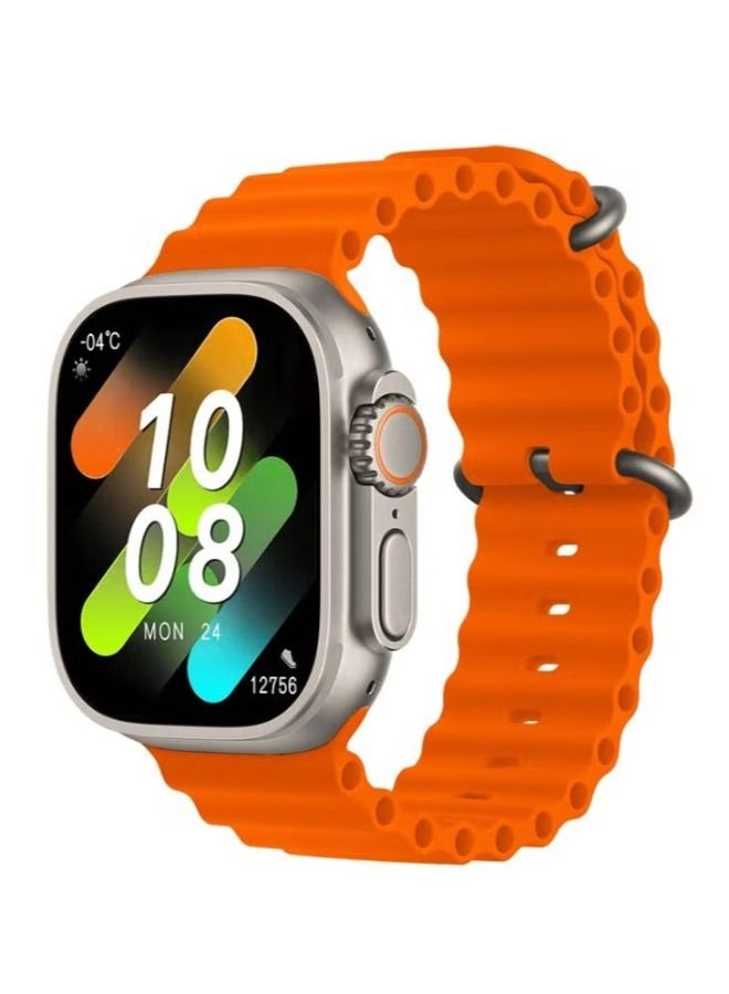 Compare HK9 ProMax 2.12 AMOLED Screen Ultra SmartWatch Series 8 49mm Memory 256MB Battery 320mAh Compass NFC Waterproof IP68 Wireless Charging Orange at KSA Price