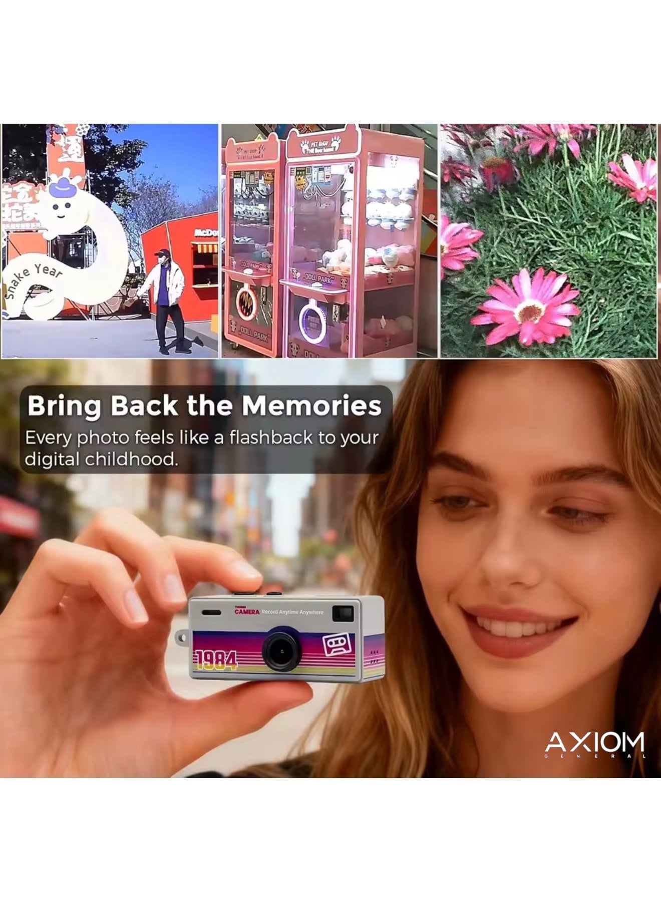 Mini Thumb Camera - Portable Retro Keychain Video…
