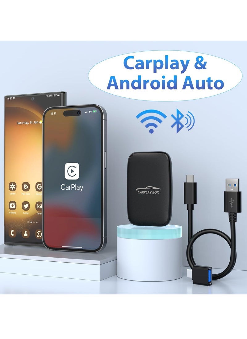 Compare 2in1 Wireless CarPlay and Android Auto Adapter for Factory Wired CarPlay Cars  Convert Wired to Wireless CarPlay Adapter at KSA Price