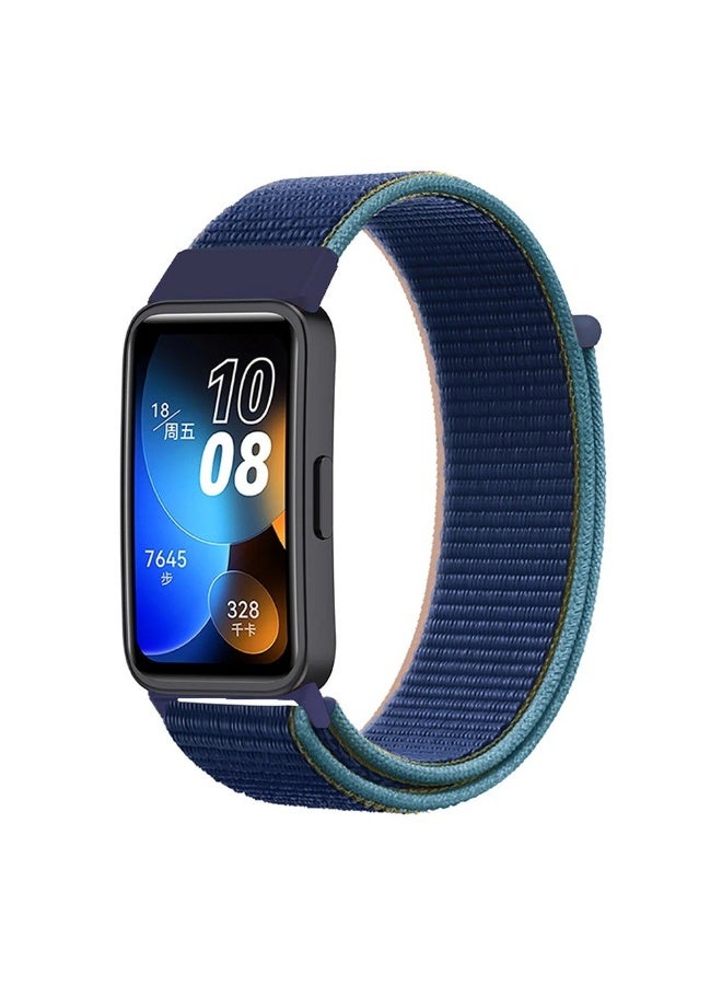 Compare Nylon Loop Strap for Huawei Band 10 9 8   Womenmen Replacement Huawei Band 8 Bahan Sport Nilon Loop Huawei Band 8 9 10 Smartwatch  Accessories （Blue at KSA Price