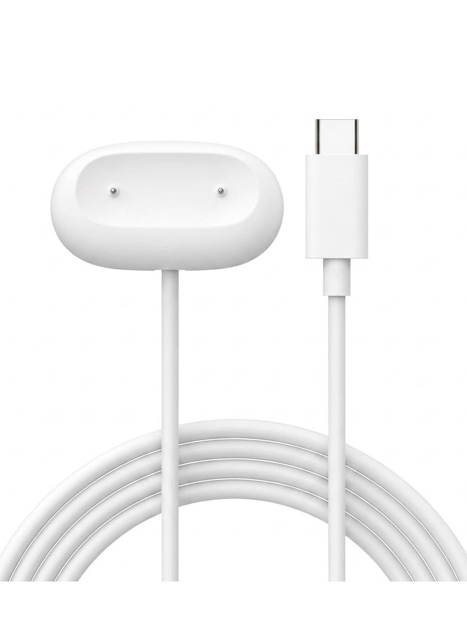 Compare USBC Magnetic Charging Cable Compatible For Google Fitbit Air | Portable Reinforced Replacement Charging Accessory With 3.3ft1m Cord White at KSA Price