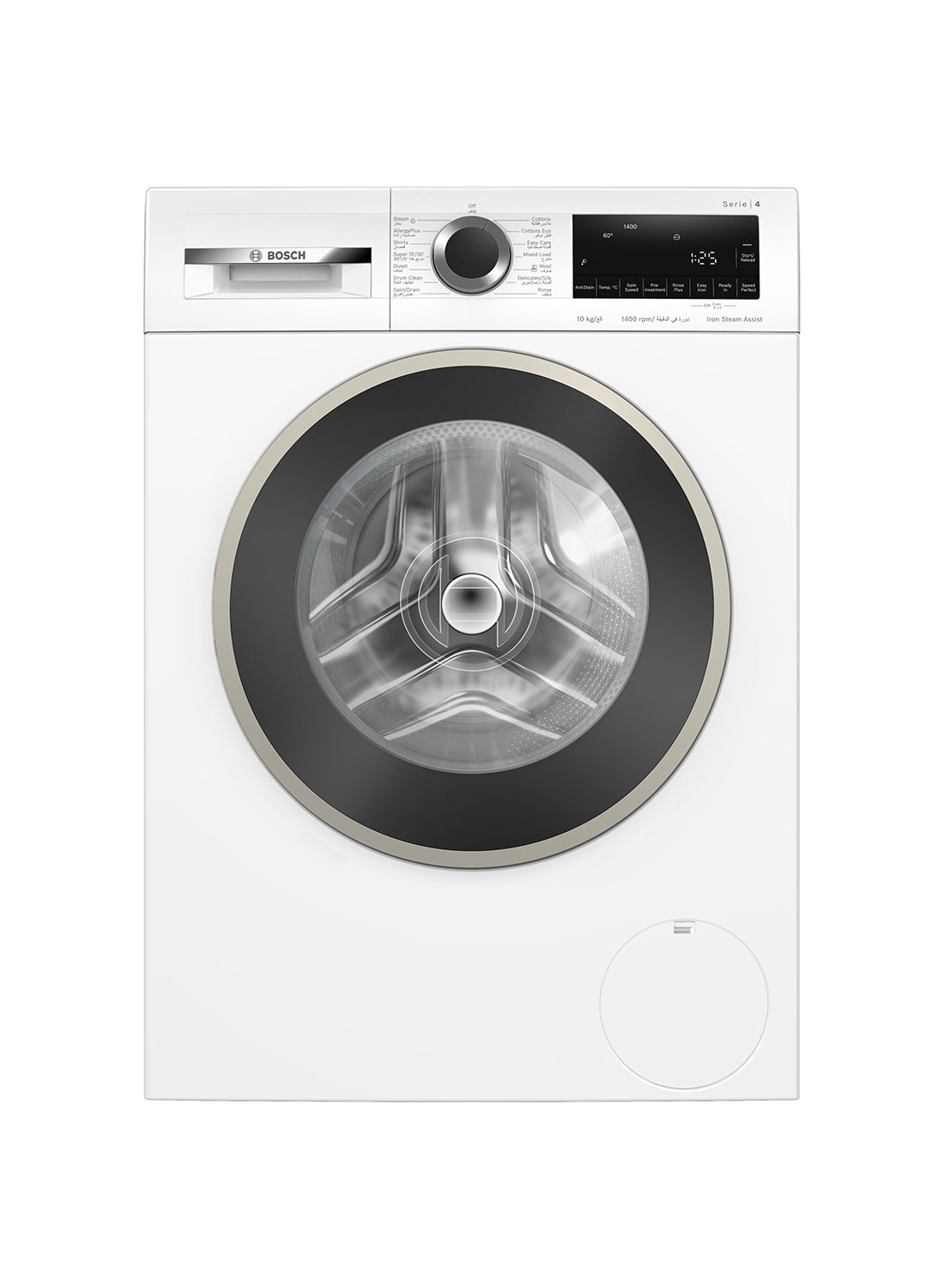 Compare 10 Kg, Front Load Washing Machine, Series 4, EcoSilence Drive, 1400 Rpm, LEDdisplay, 2300 W, WGA25400GC, White 10 kg 2300 W WGA25400GC White at KSA Price