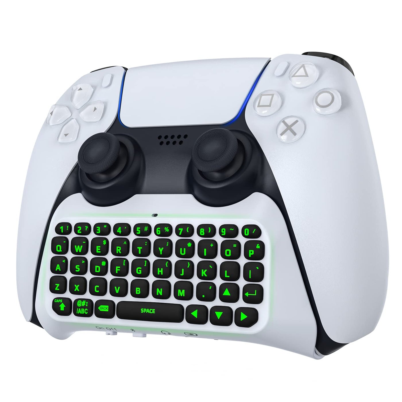MoKo Keyboard for PS5 Controller with Green…