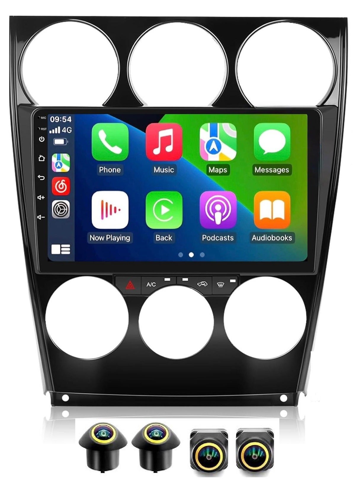 Compare Android Car Stereo for Mazda 6 20042015 4GB RAM 64GB ROM Support Carplay, MLink WiFi BT, Radio GPS, 9 Inch IPS.QLED, interface, Screen with 360D Camera Included at KSA Price
