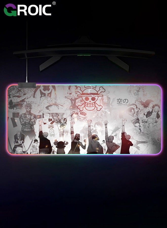 Gaming Mouse Pad with Lighting Modes, Oversize…