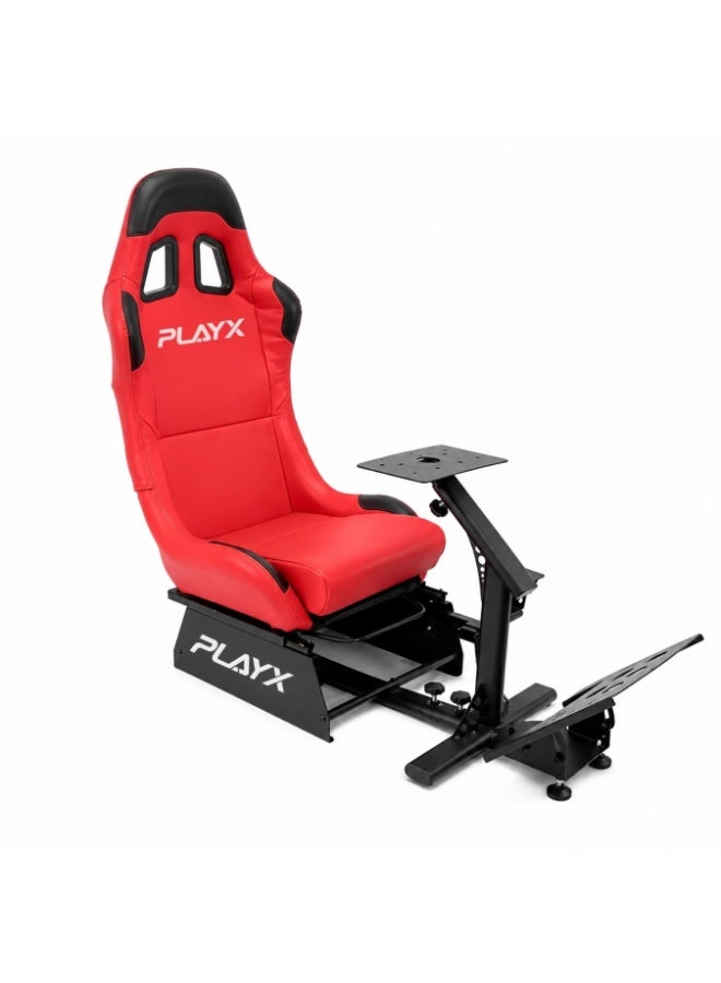Foldable Racing Simulator Cockpit with Seat & Steering…