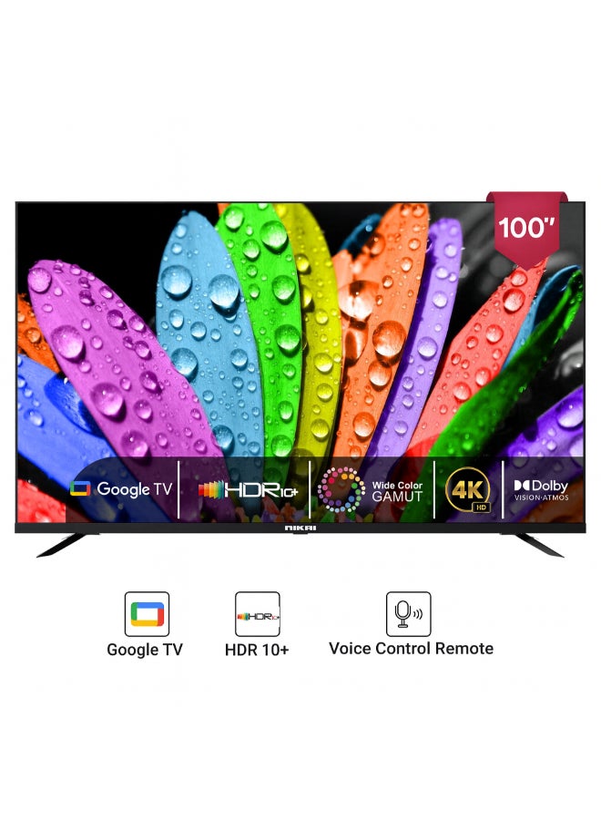 Compare 100 Inch Television 4K UHD Google TV, Dolby Vision, HDR10+, 120Hz Motion Rate 2025 100NIKGOOGLE Black at KSA Price