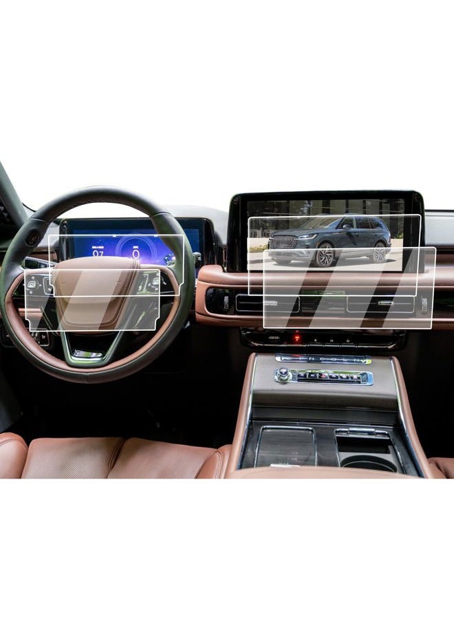 Compare 2026 Lincoln Aviator Screen Protector  12.4Inch Instrument+13.2Inch Navigation Screen  4 Pcs Nano Film For 20252026 AviatorPremiereReserveBlack Label Accessories Anti Fingerprints at KSA Price