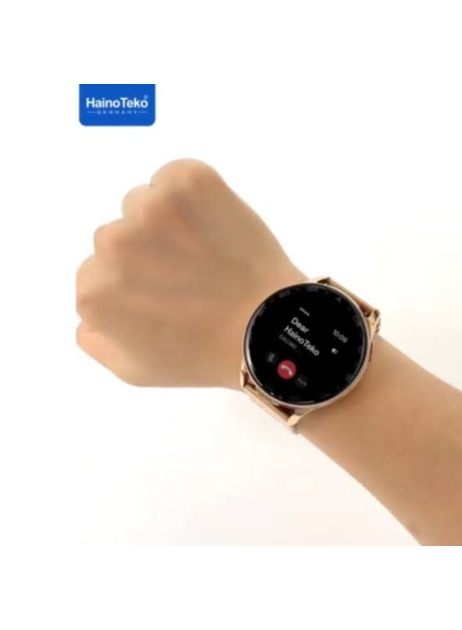 Compare Haino Teko ST9 Smartwatch with Integrated Wireless Earbuds, AMOLED Display, and 3 Interchangeable Straps – Black at KSA Price