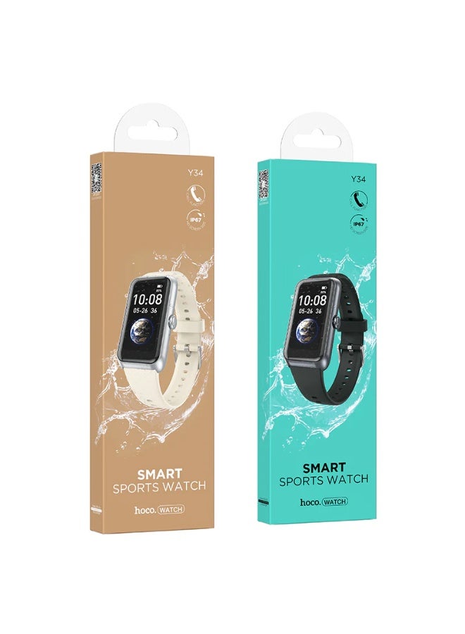 Compare 2PCS Combo Hoco Y34 Smart Sports Watch Bluetooth Calling IP67 Waterproof Fitness Tracker For Men Women at KSA Price