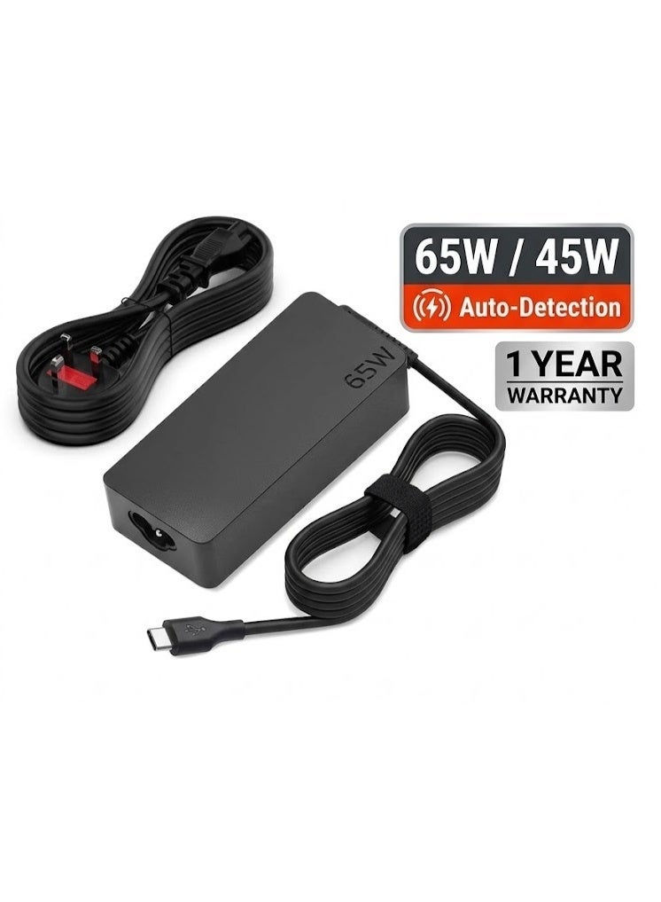 65W USB C Charger for Lenovo ThinkPad…