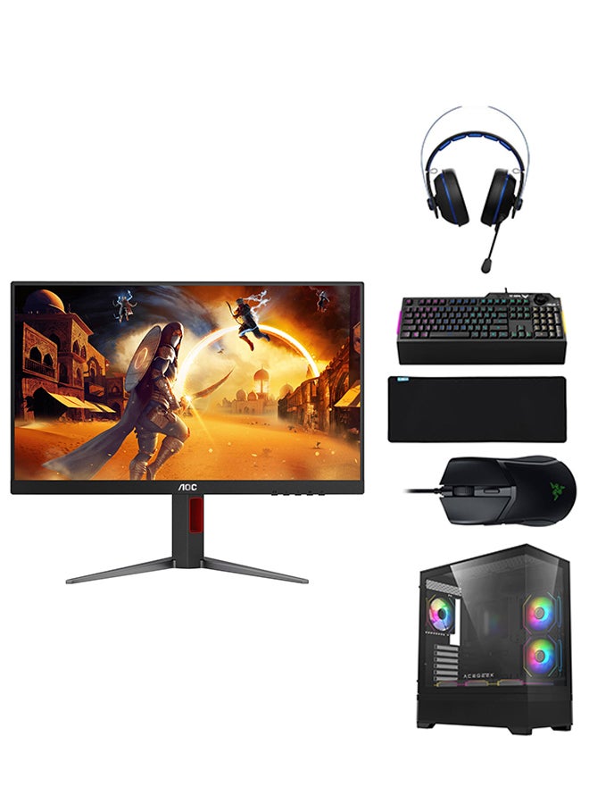 Monitor + Gaming PC Bundle - Intel Core i5-12400F,…