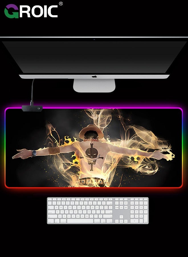 RGB Gaming Mouse Pad, Large Non Slip Led…