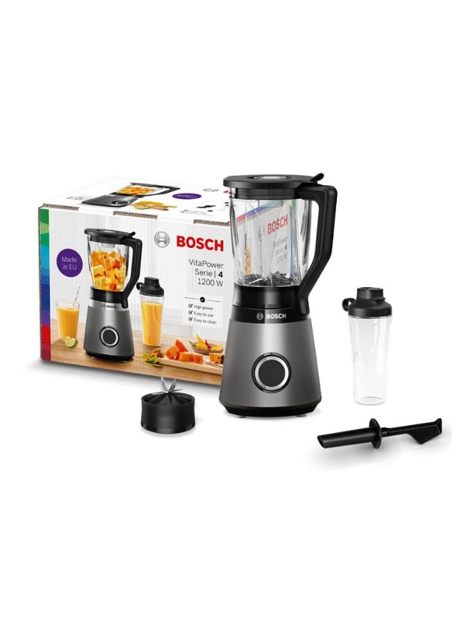 Compare VitaPower Blender, 1.5L Glass Jug, ToGo Bottle | HighSpeed Perfection MMB6174SG silver at KSA Price