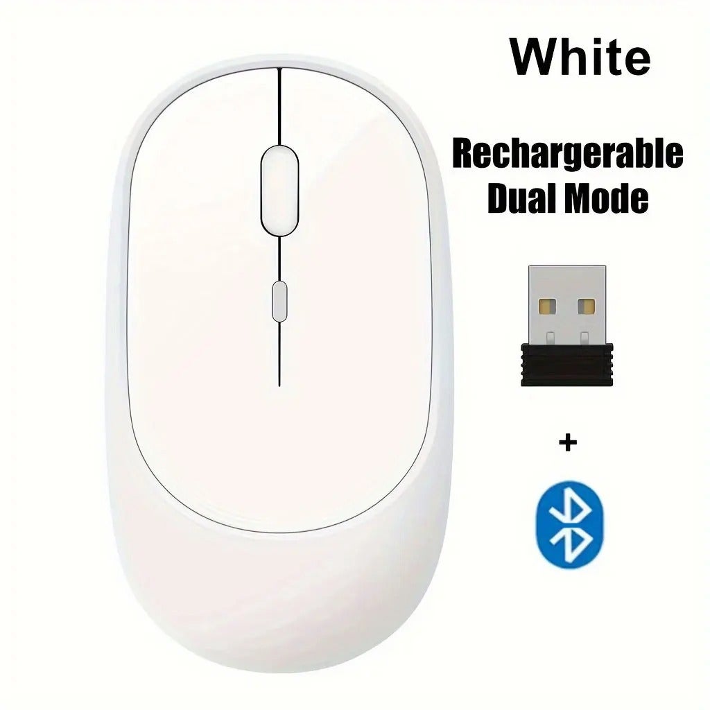 Wireless Mouse Rechargeable, Dual Mode Bluetooth 5.2…