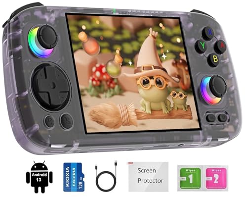 Compare RG406H Retro Handheld Game Console RG 406H Android 13 System Unisoc T820 Processor 40 Inch Touch Screen Support 1080 DP Output 5G WiFi with 128G SD CardTransparent Purple at KSA Price