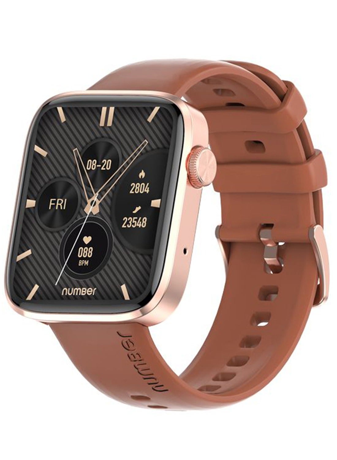 Compare DialFit Pro Max Bluetooth Calling Smart Watch,Largest 1.91 Bezelless EdgetoEdge Display,600 Nits Brightness, Sleek Metallic Body, Wireless Charging, Health Suite Brown Strap at KSA Price
