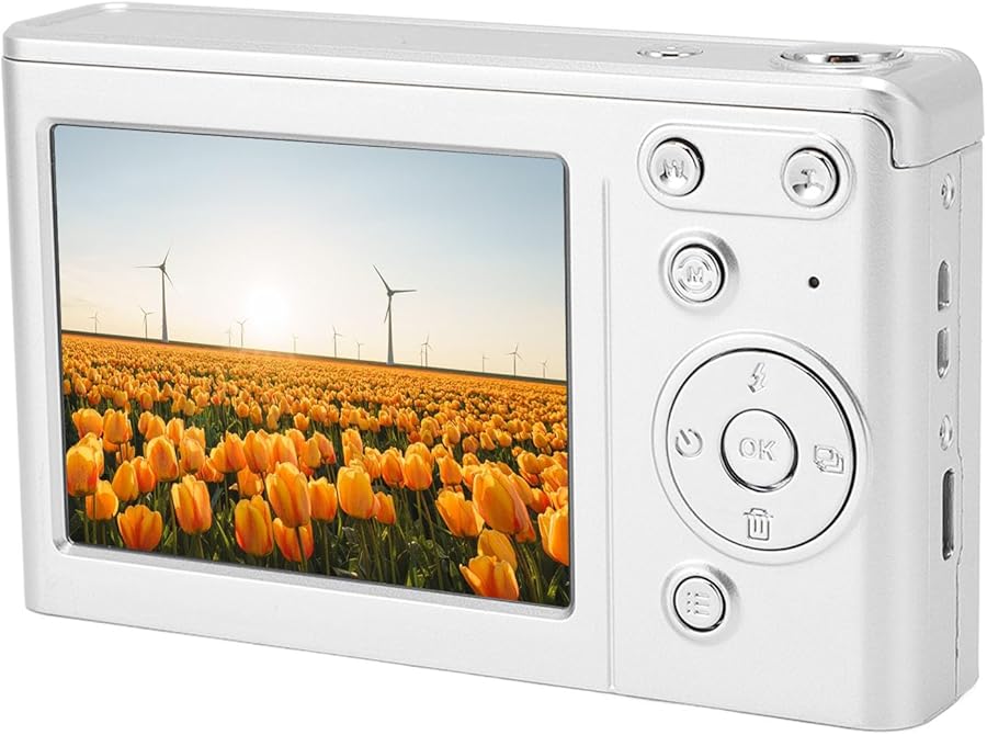 Silver 50MP AF Autofocus 4K Compact Camera with…