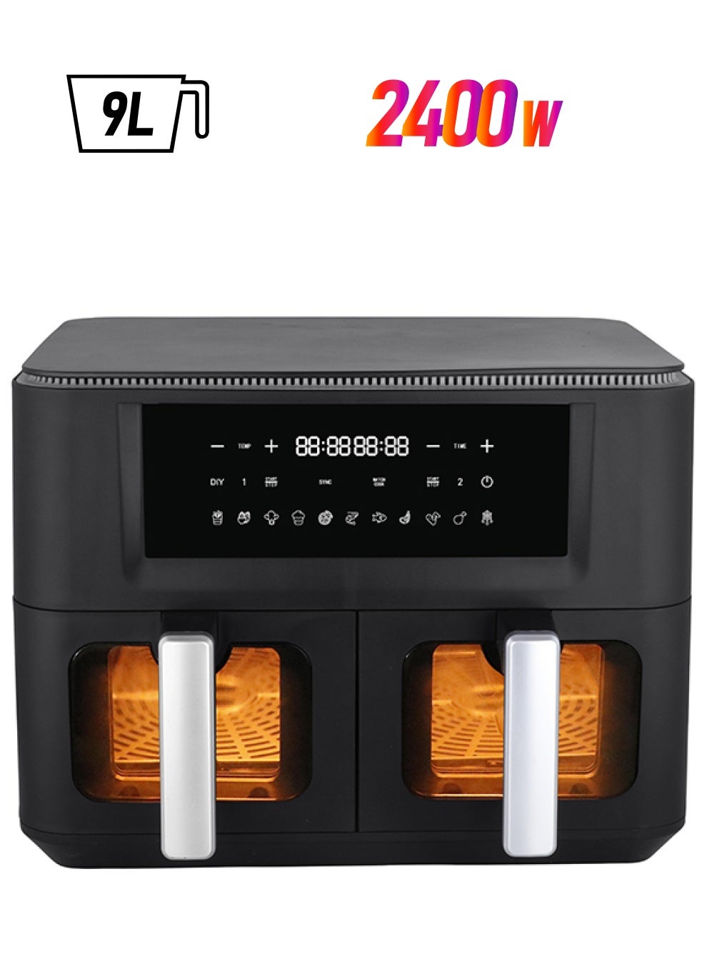 Air Fryer (4.5L+4.5L), With Dual Zone, Digital…