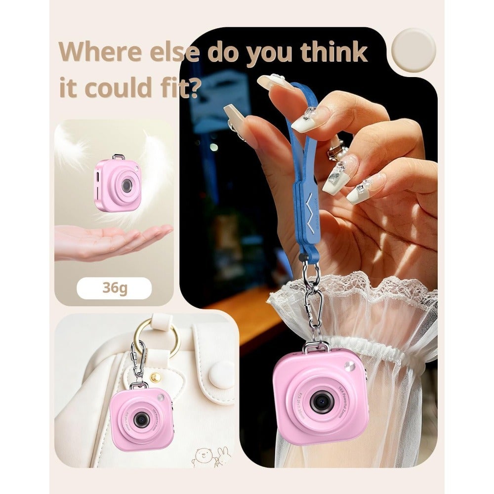 Compare Mini Keychain Digital Camera, 1080p Mini Camera Charms with 32GB Card, Small Cameras for Photography with Long Battery Life, PocketSize Keychain Camera with Chain for,Teens, Vlog, Travel at KSA Price