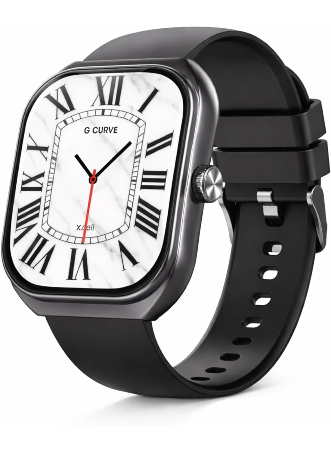 Compare Xcell G?Curve Smartwatch | 2.01 Curved Display | Bluetooth Calling | IP68 | Heart Rate, SpO2 & Wellness BP Tracking | 100+ Workout Modes | Magnetic Charging | iOSAndroid Black frame & Black Strap at KSA Price