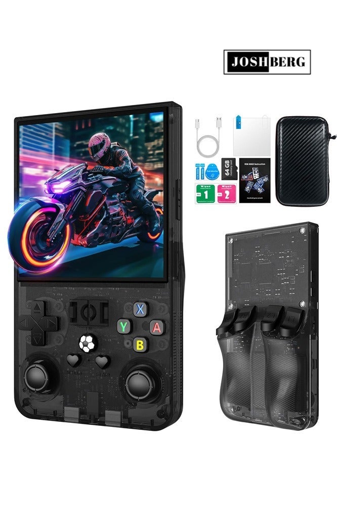 Compare R36MAX Retro Handheld Game Console, 4.0 Inch IPS Screen, Linux System, 4000mAh Battery at KSA Price