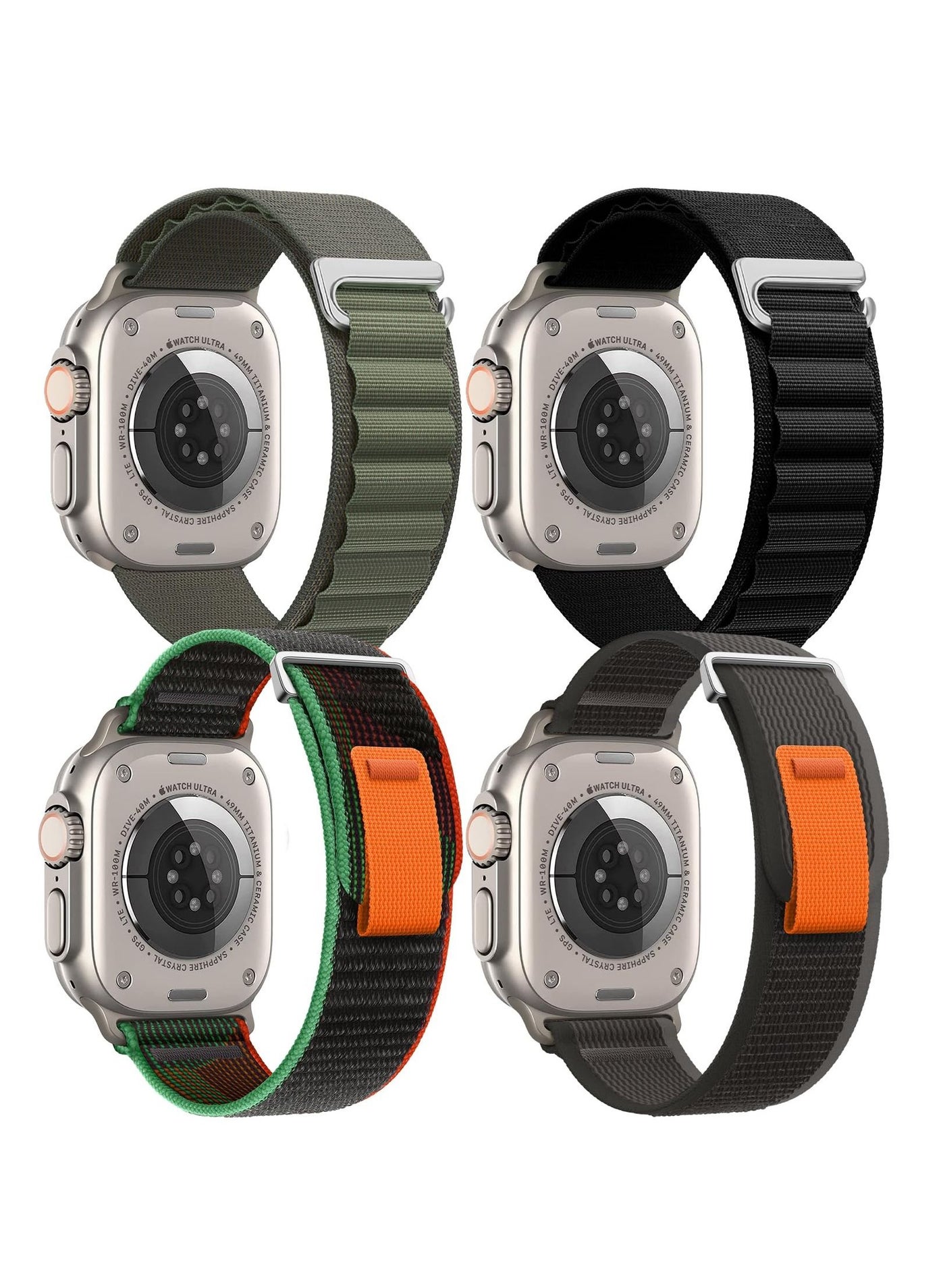 Compare Alpine Loop Compatible with Apple Watch Band 49mm 45mm 44mm 42mm Men Women Adjustable Sport Elastic Nylon Strap for iWatch Series UltraSE87654321 Pack of 4 at KSA Price