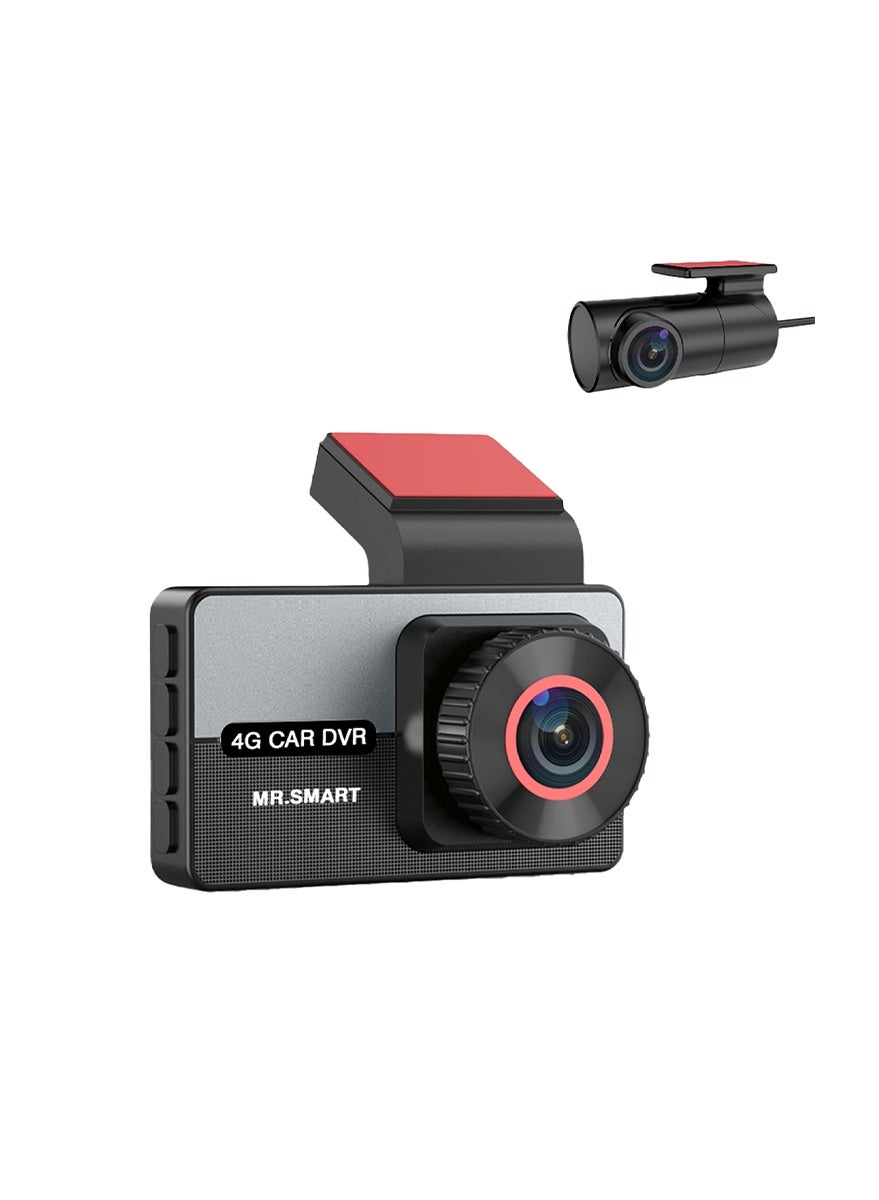 4G Car DVR Dash Cam, 2K Front and 1080P…