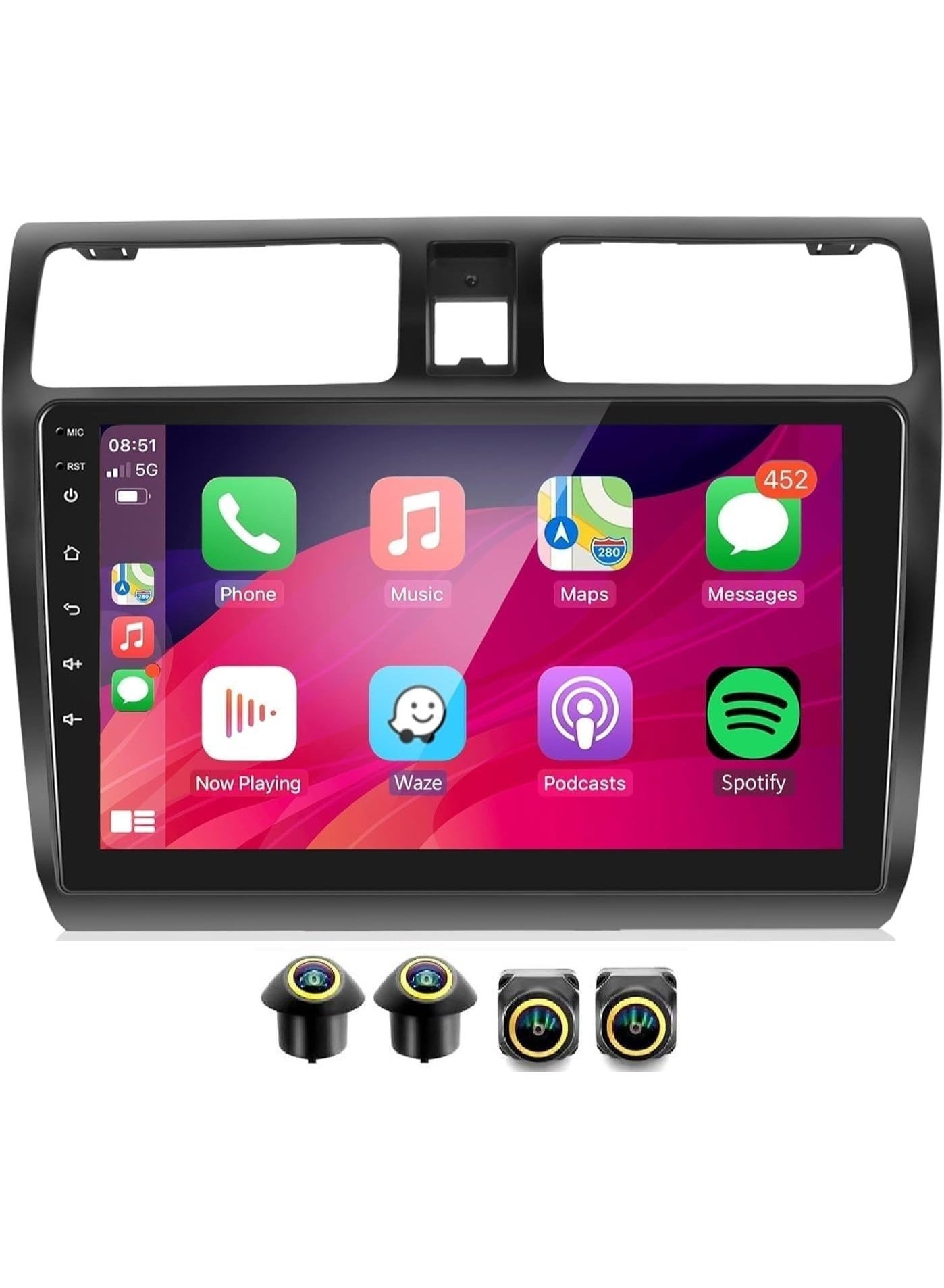 Compare Android Car Stereo for Suzuki Swift 20052010 4GB RAM 64GB ROM Support Carplay, MLink WiFi BT, Radio GPS, 10 Inch IPS.QLED, Screen with 360D Camera Included at KSA Price