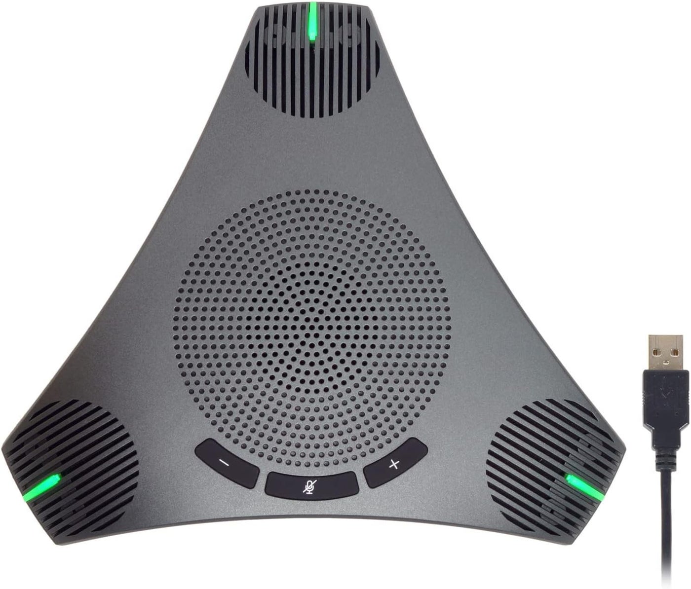 Compare USB Conference Speakerphone with 360° Omnidirectional Microphone, BuiltIn Speaker and USB Hub, DSP Noise Reduction and Echo Cancellation, Mute and Volume Controls for 8–10 People, Grey at KSA Price
