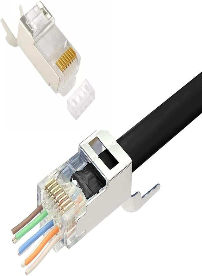 Compare Cat7 Cat6A RJ45 Pass through Connectors Shielded at KSA Price