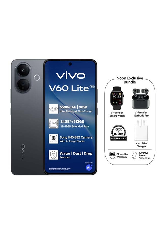 V60 Lite AI 5G Dual SIM Elegant Black…