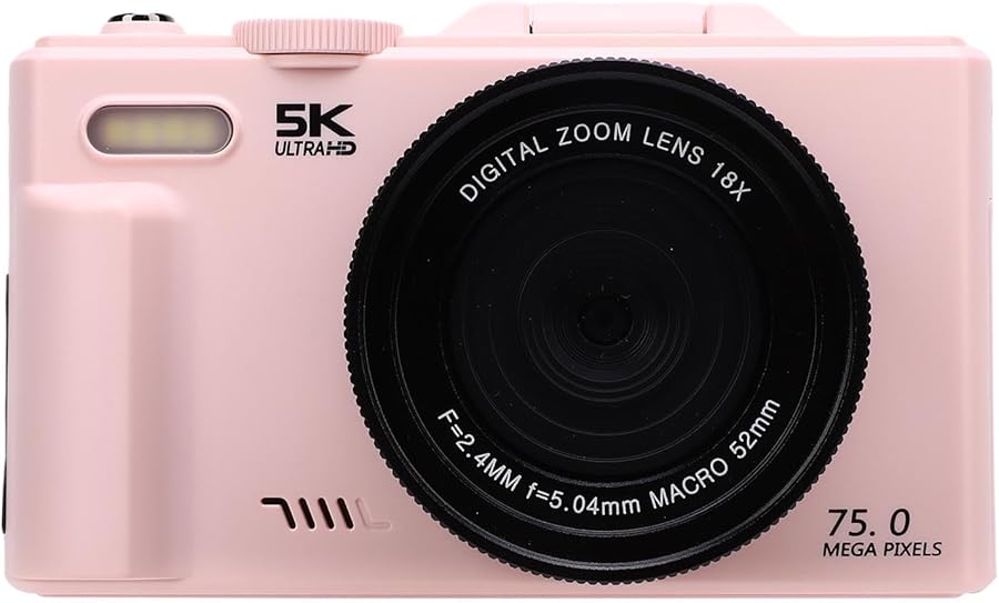 Compare Vbestlife 5K Digital Camera 75MP WiFi Vlogging 18X Zoom 3 Inch Flip Screen 32GB Card at KSA Price
