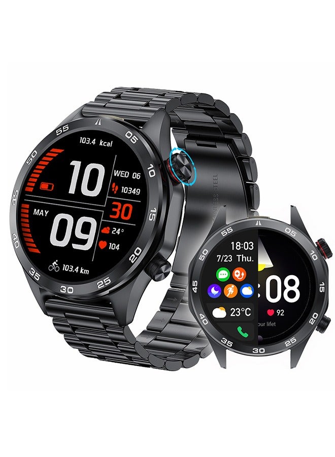 Compare Smart Watch for Men 1.52 HD Sports Fitness Tracker Mens Smartwatch for Men with LED Flashlight, IP67 Waterproof Smartwatch with Heart Rate Sleep Monitor for iOS Android at KSA Price