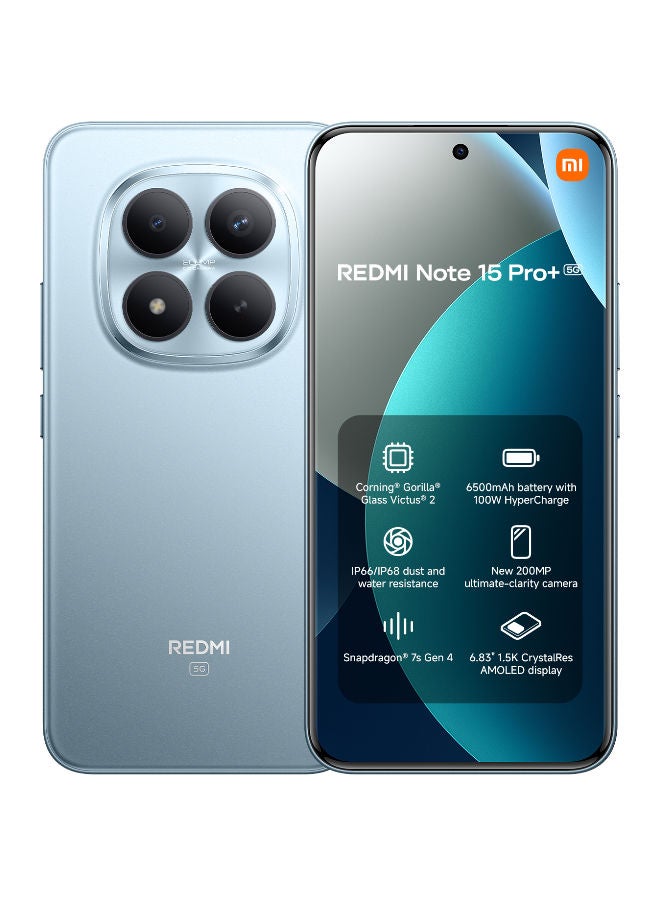 Compare Redmi Note 15 Pro+ Dual SIM Glacier Blue 12GB RAM 512 5G  Middle East Version at KSA Price