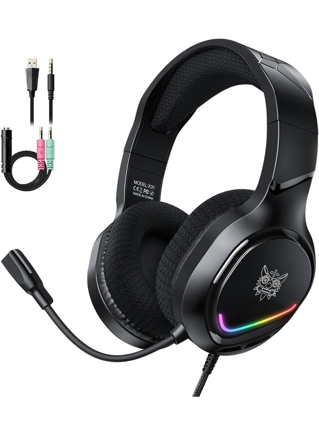 Luminous Gaming Headset PC Headset for PS5,…