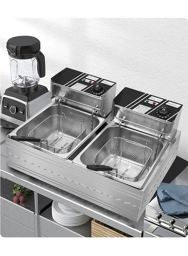 Compare Deep Fryer 12L Temperature Control 1600W Large Capacity JCK12L Silver at KSA Price