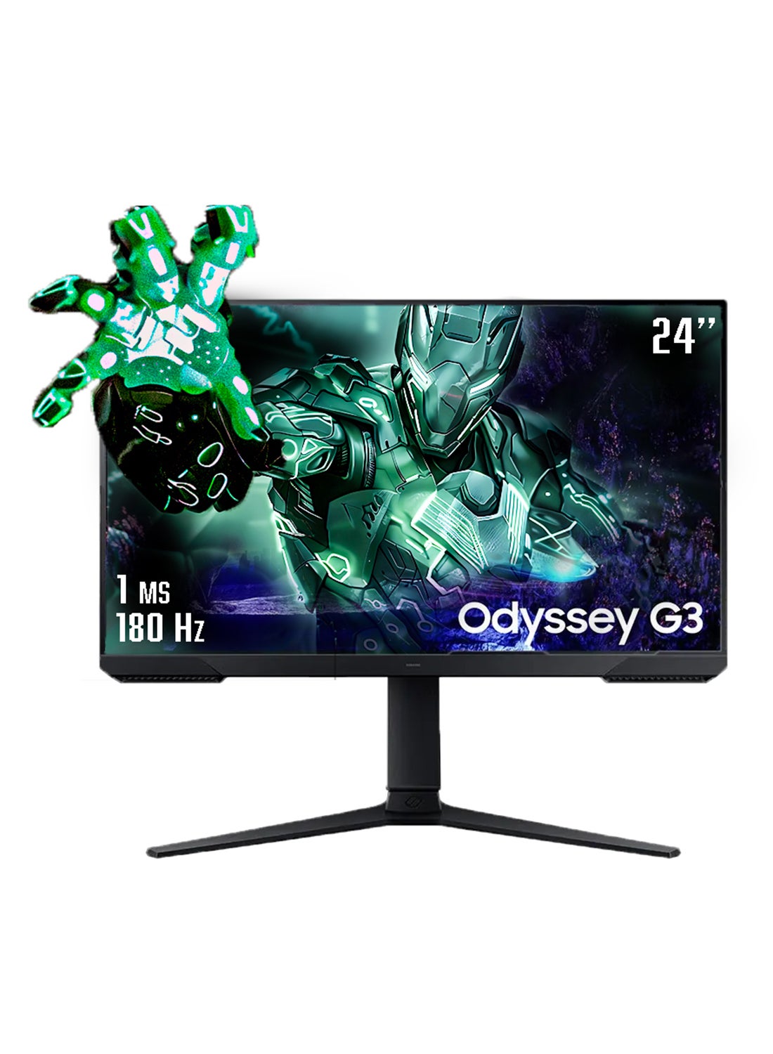Compare 24 inch Odyssey G3 G30D Gaming Monitor 1920x1080 FHD With 180Hz Refresh Rate, 1ms Response Time, Virtual Aim point, Black Equalizer, Eye Saver Mode, 3 side borderless, x2 HDMI & AMD FreeSync, HASTilt, Swivel, Pivot | LS24DG302EMXUE Black at KSA Price