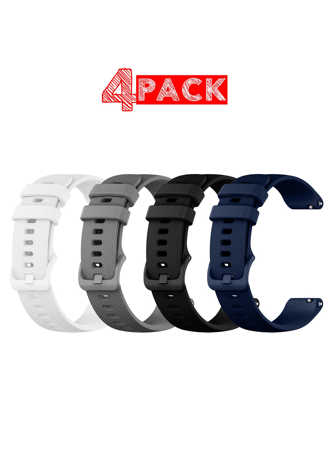 4Packs 20mm Silicone Band for Samsung Galaxy Watch…