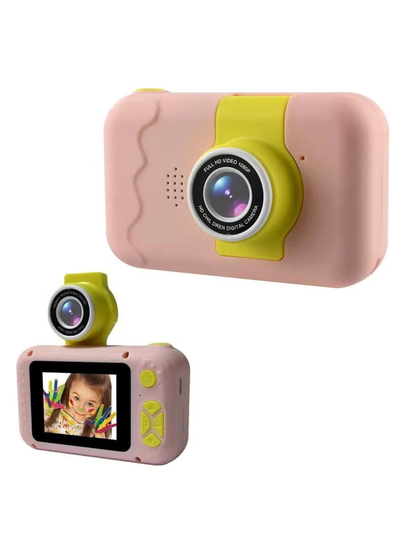 Compare OKC02 Kids Digital Camera with 2 Inch LCD Screen and Flip Lens, EasytoUse Pink Camera for Children, Fun Photography & Video Recording, Portable and Durable Design at KSA Price