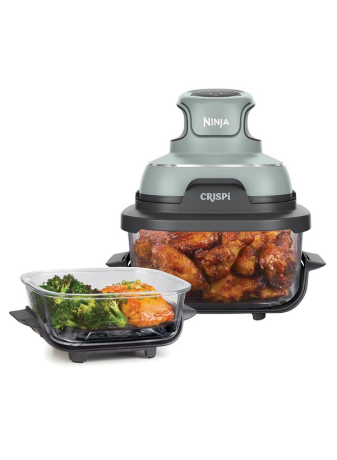 Compare CRISPi Portable Air Fryer, 3.8L, 4in1: Air Fryer, Oven Roast, Keep Heat, Crisp, Compact for Convenient Storage, Two Removable Glass Containers and Lids, 3.8 L 1700 W FN101EUSG Sage at KSA Price
