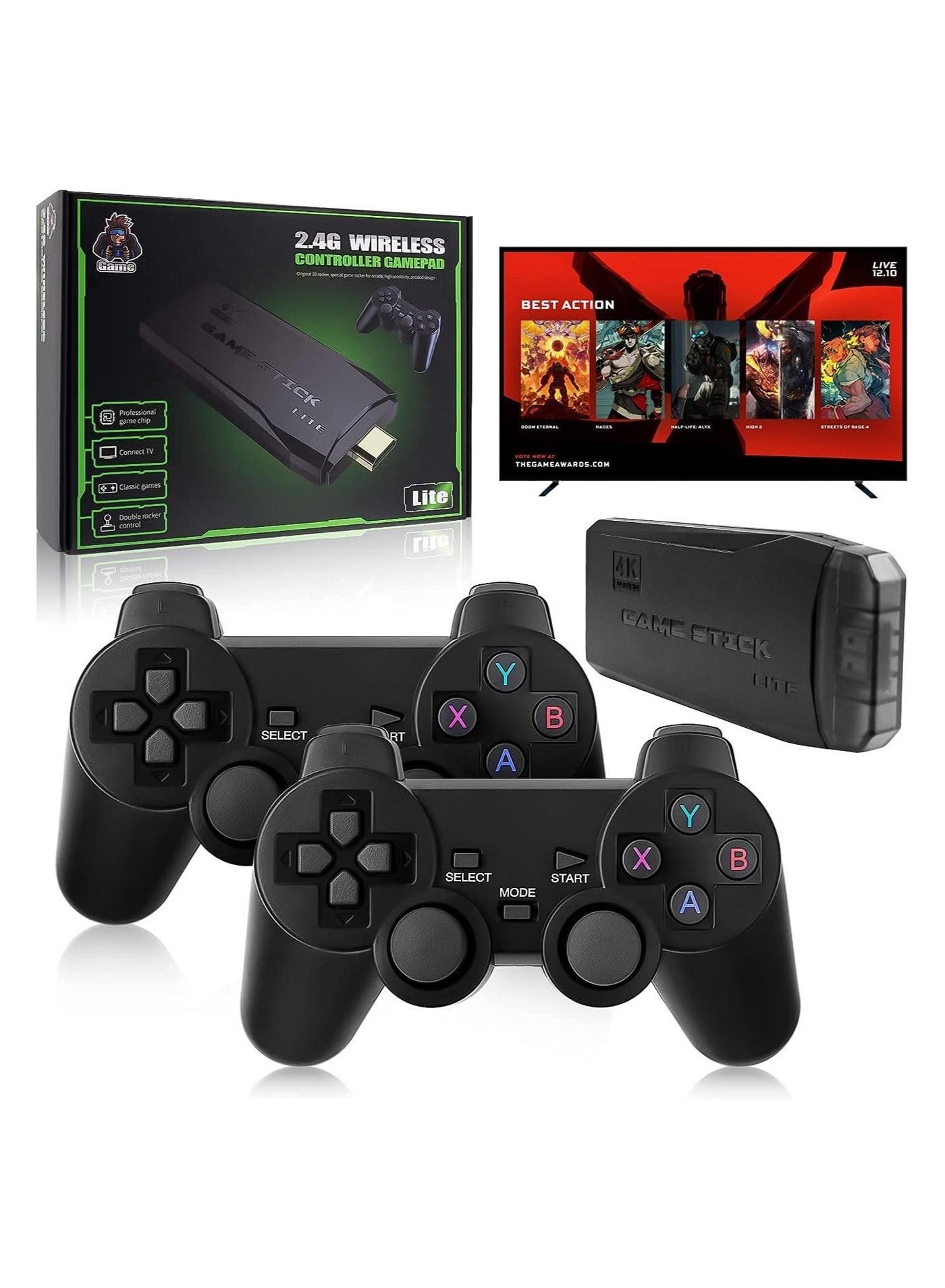 Integrated retro 4K game console with dual 2.4G…