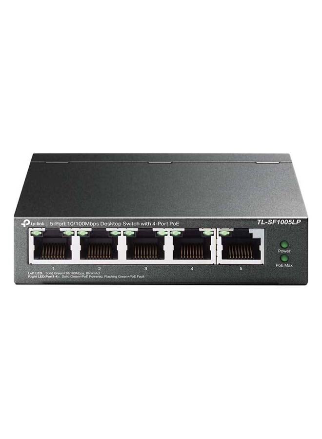 Compare PoE Switch 5Port 100 Mbps, 4 PoE ports up to 15.4 W for each PoE port and 41 W for all PoE ports, Metal Casing, Plug and Play, Ideal for IP Surveillance and Access PointTLSF1005LP Black at KSA Price