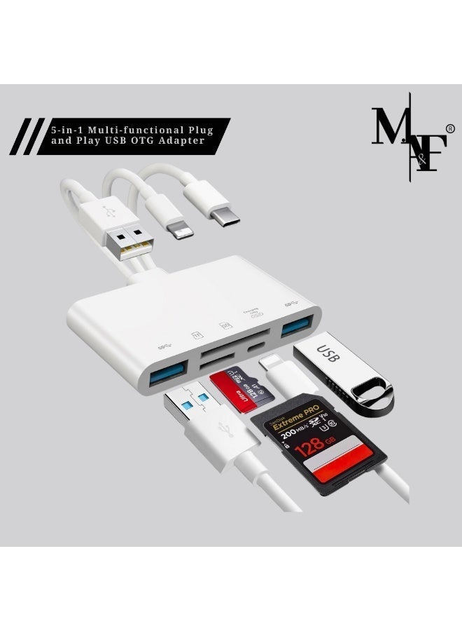 5-in-1 Memory Card Reader, USB OTG Adapter &…