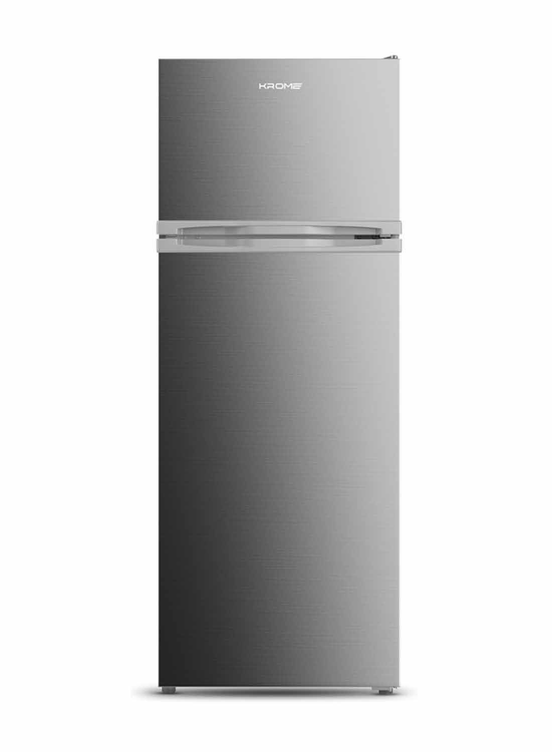 Compare 270L Gross, Double Door Top Mounted Refrigerator With Uniform Air Flow System, De Frost, Powerfull Cooling, Energy Efficient, Adjustable Storage Sloutions KRRDC 270IH Inox at KSA Price